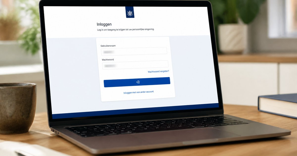 Laptop met een aanvraagformulier voor zorgtoeslag